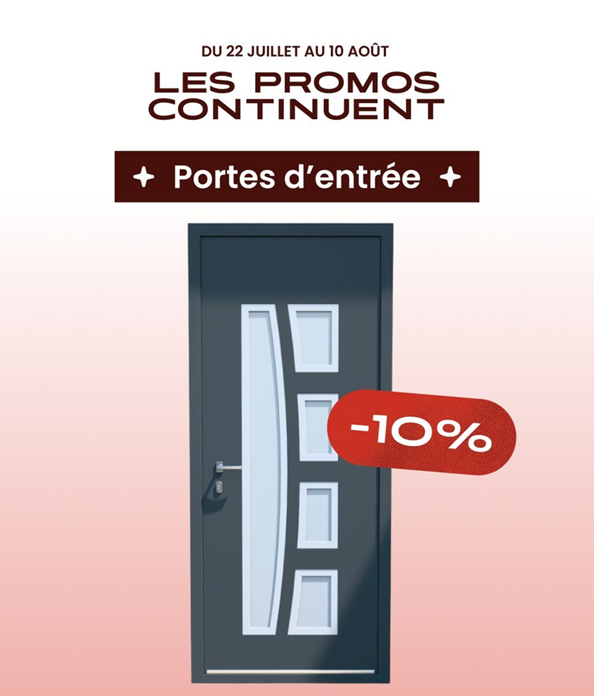 -10% sur les portes d'entrée
